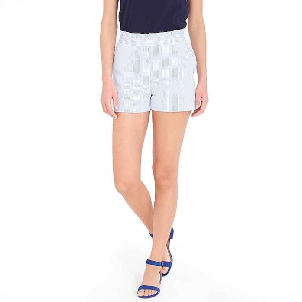 J. Crew Seersucker ruffle short - Picture 2 of 3